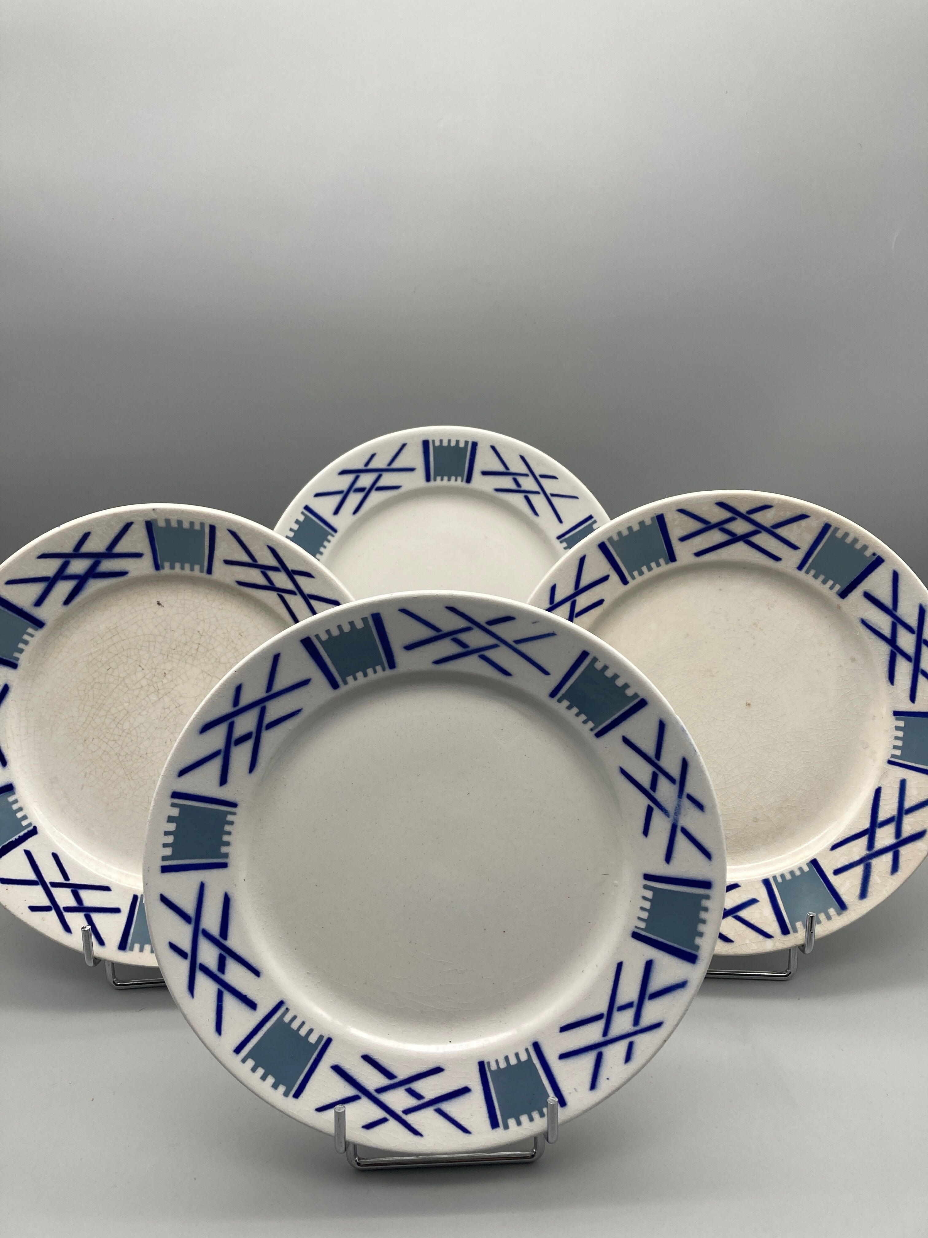 4 assiettes à dessert lunéville kg modèle "servange"