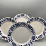 4 assiettes à dessert lunéville kg modèle "servange"