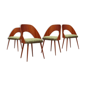 Suite de 4 chaises Antonin Suman pour Drevopodnik Pisek