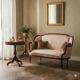 Antique neoclassical canapé in carved walnut from the 19th century.