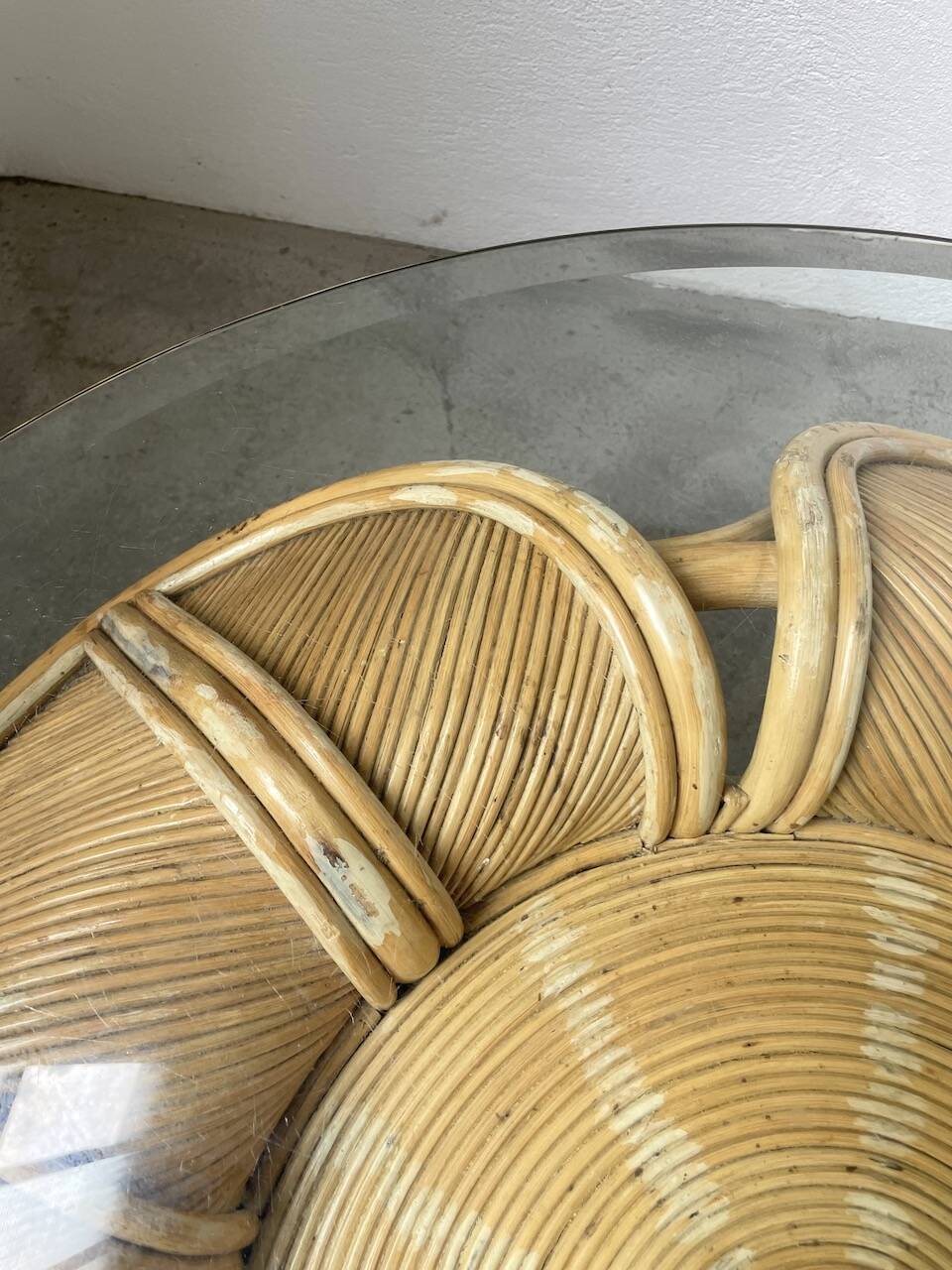 Vivai del sud “flower” rattan coffee table