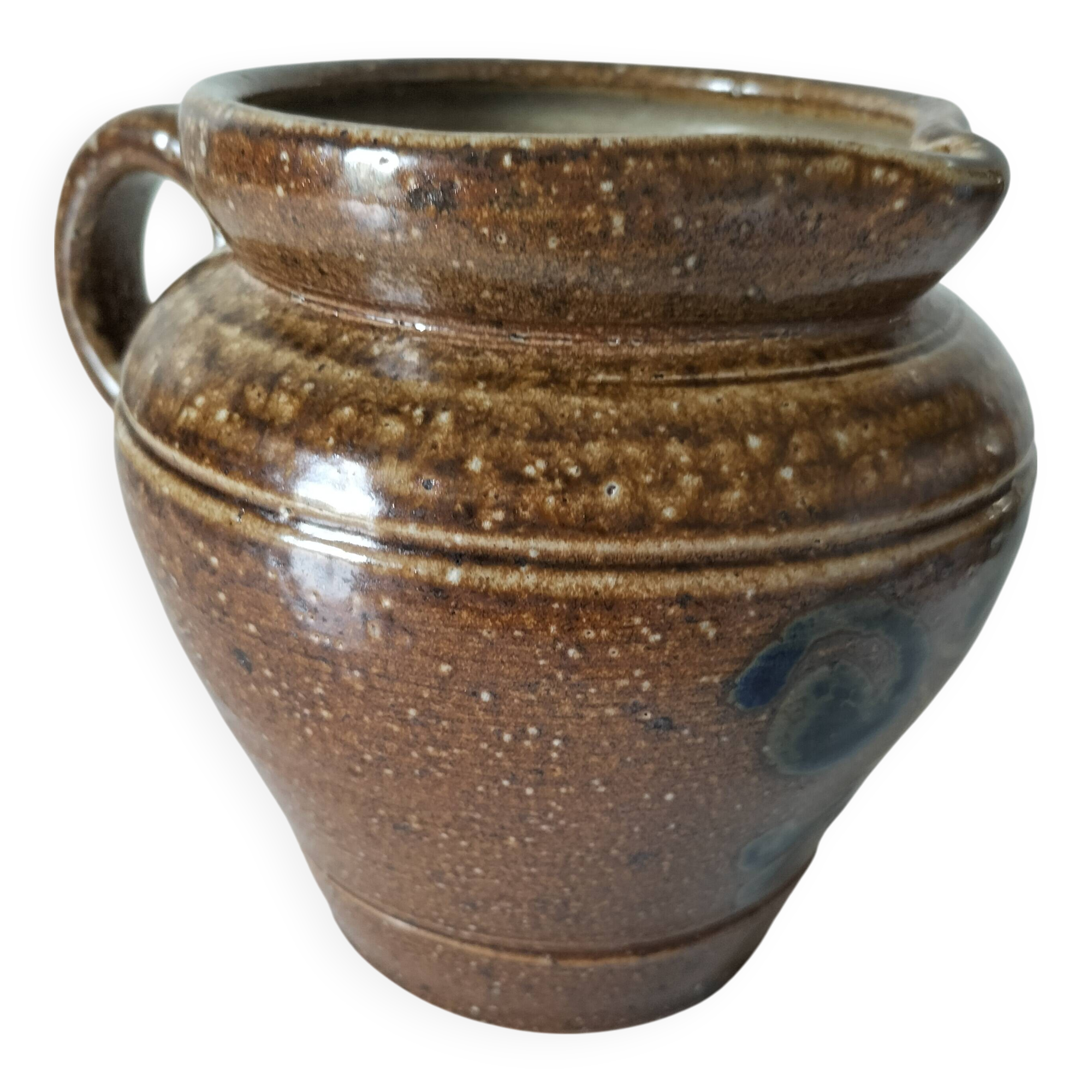 Glazed stoneware jug – hand-painted decoration