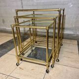Tables gigognes italiennes en laiton