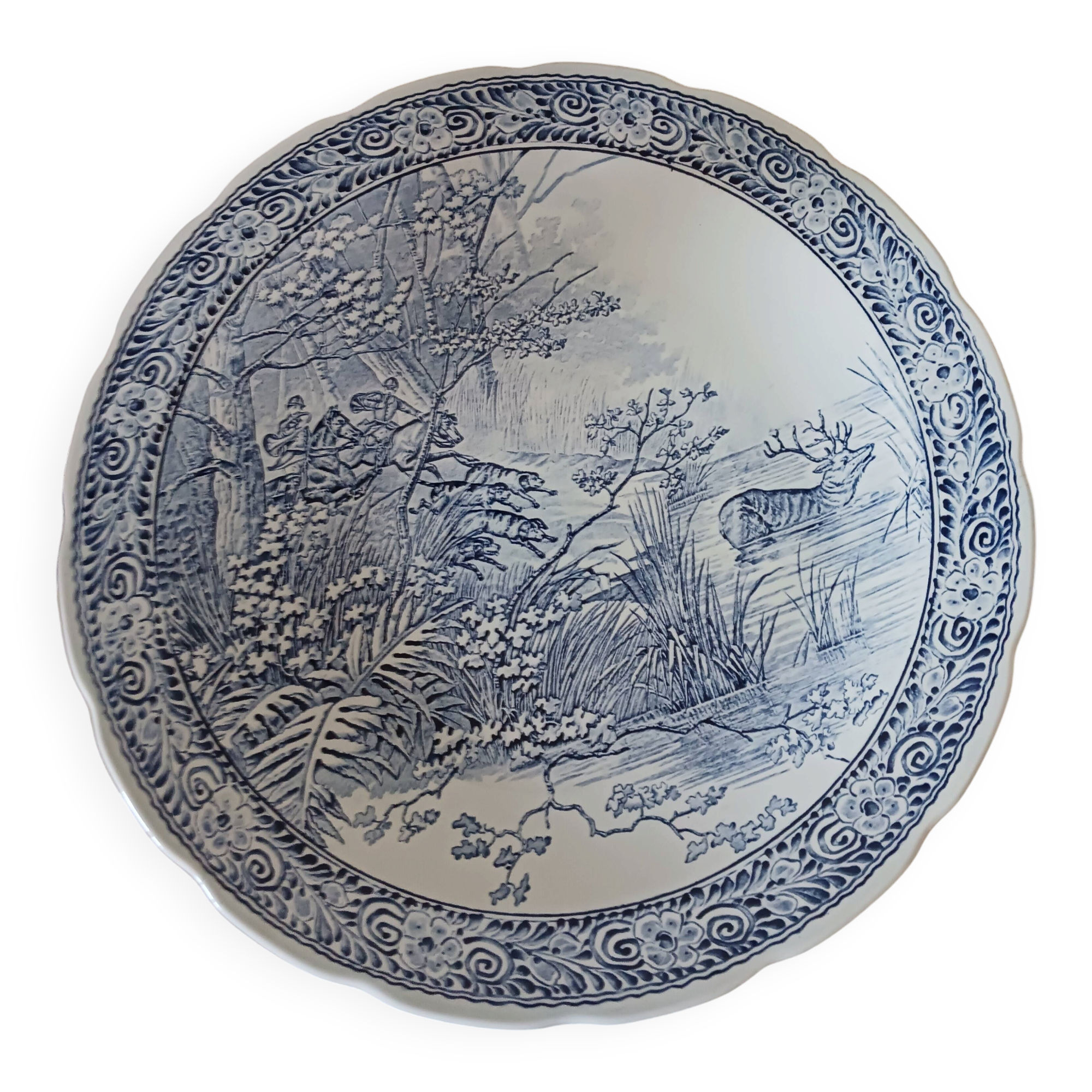 Large blue Delft plate from Boch.