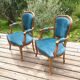 Ensemble lit corbeille et 2 fauteuils cabriolet style Louis XV