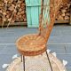 Chaise en rotin et métal