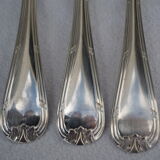 Fish service and its 6 silver-plated cutlery, crossed ribbon model