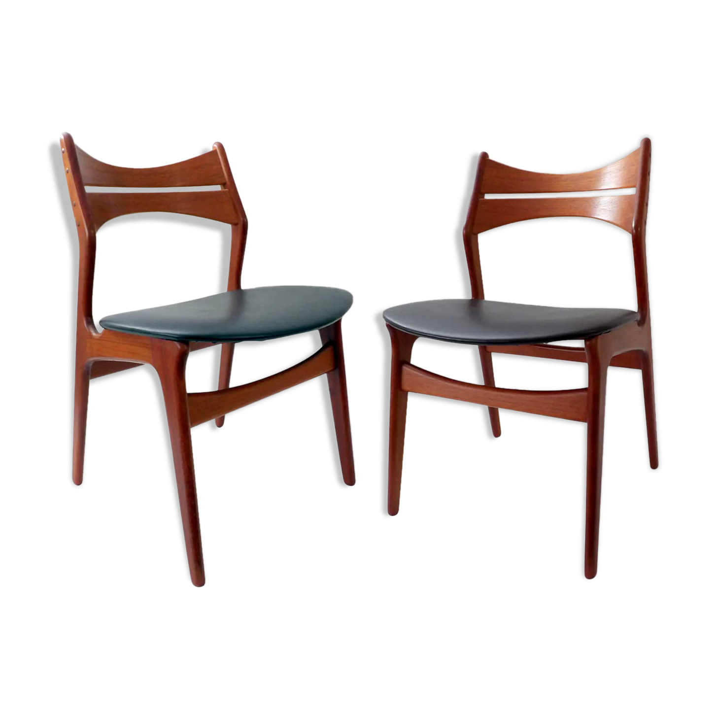 Paire de chaises danoises modele 310 d'Erik Buck, 1960