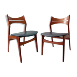 A set of two Danish chairs model 310 by Erik Buck, 1960