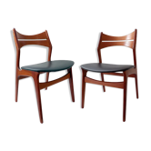 A set of two Danish chairs model 310 by Erik Buck, 1960
