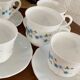 9 coffee cups arcopal model forget-me-not.
