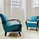 2x Fauteuils Jindrich Halabala originaux 1940