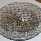 1960s metal and molded glass ceiling light