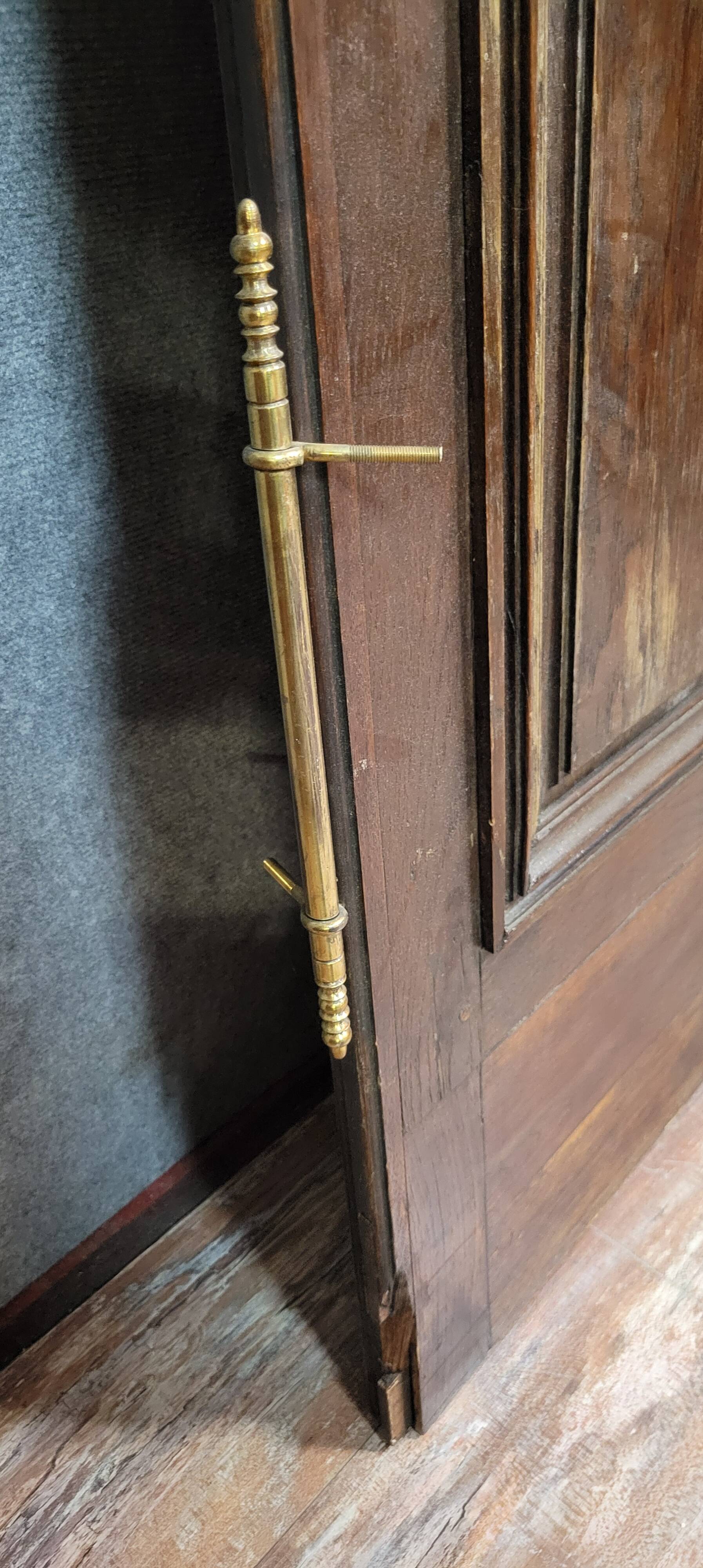 Pair of 18th century oak woodwork castle doors with putti