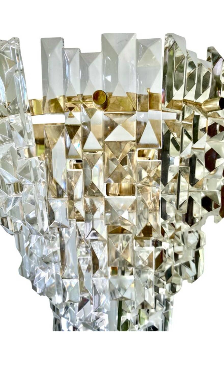 Kinkeldey crystal glass wall lamp, Austria 1970