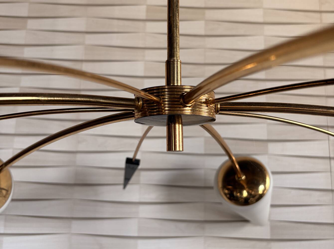 Large vintage Arlus chandelier - 5 arms - 1950s design