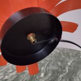 Orange metal flower lamp, 1970