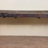 large solid wood carpenter's workbench
