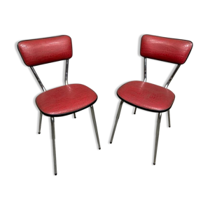 Paire de chaises de cuisine simili