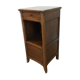 Rustic solid wood and white marble side furniture