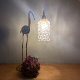 Vintage globe pendant in molded glass