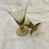 Carafe en verre  6 anciens verres