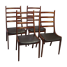 4 chaises en teck par Kai Kristiansen pour Korup Stolefabrik 1960s/70s