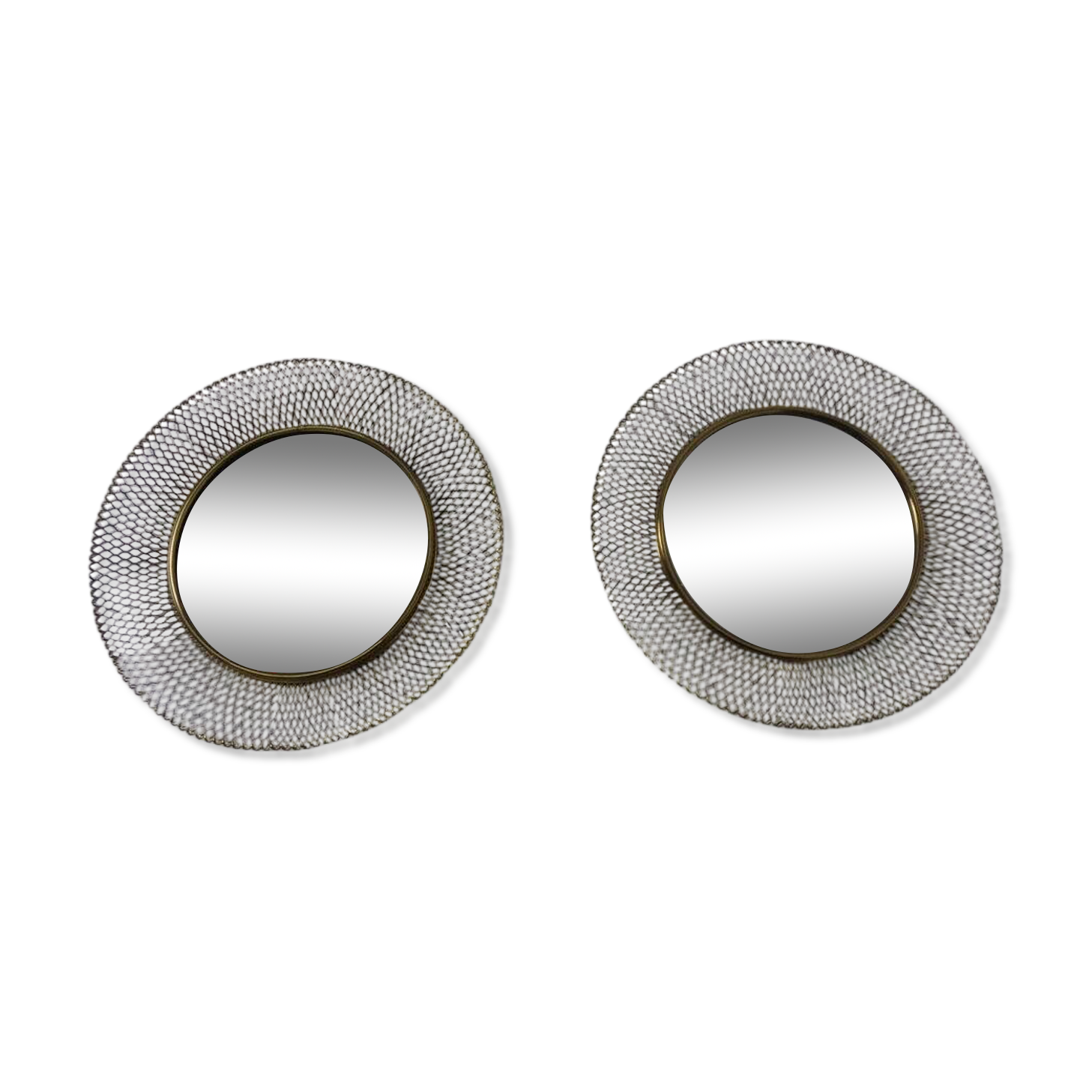 Brass Mirrors, 1960s, Set of 2