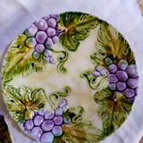 2 vintage slip dessert plates