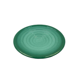 Midcentury green ceramic plate, Giuseppe Mazzotti, Albisola, Italy 1960s