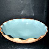 Old salad bowl in glazed terracotta signed bisch seltz