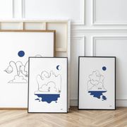 Set of 2 illustrations: n°08 and n°10 of the collection "L'éveil"