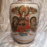 Ancien vase satsuma porcelaine japonaise craquelé
