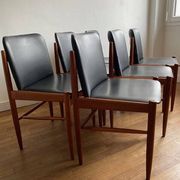 6 chaises teck scandinave vintage