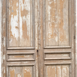 Façade de placard à double portes en sapin massif XXsiècle