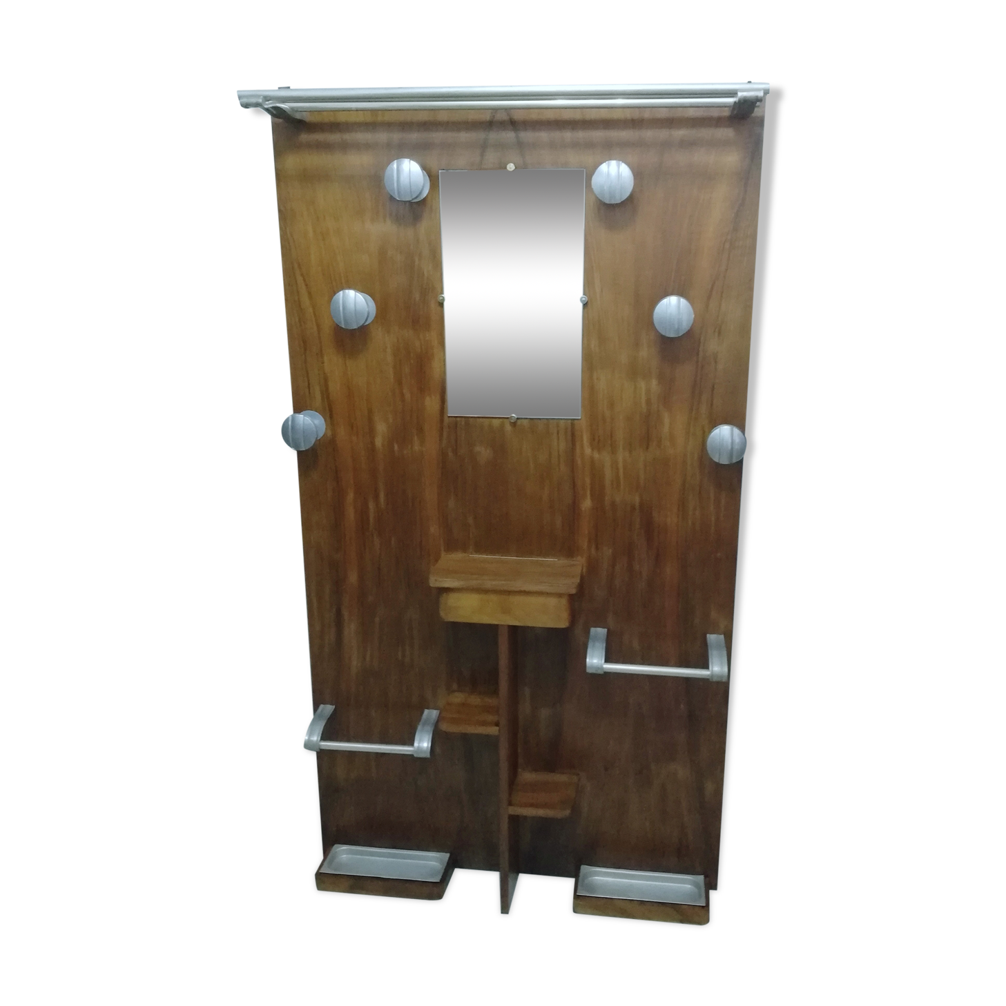 Cloakroom walnut coat rack