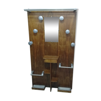 Cloakroom walnut coat rack