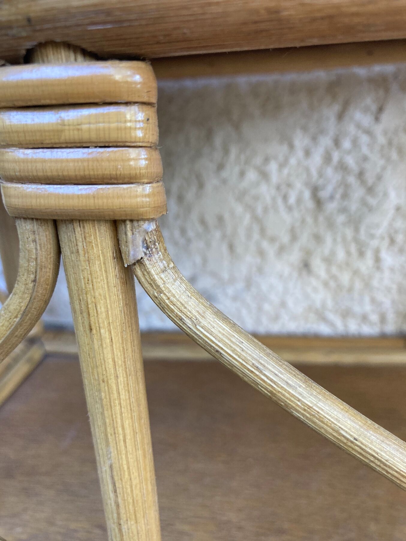 Vintage rattan shelf