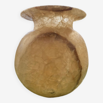 Vase ballustre en albâtre mat