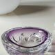 Vide poche Murano à bulles/Bullicante. Motifs croisillons. En verre d Art soufflé. Diam 13 cm
