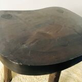 Pair of brutalist tripod stools