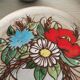 Plate vallauris '' la grange'' flowers