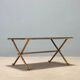 Coffee table from the 1950s-60s with a brass base.