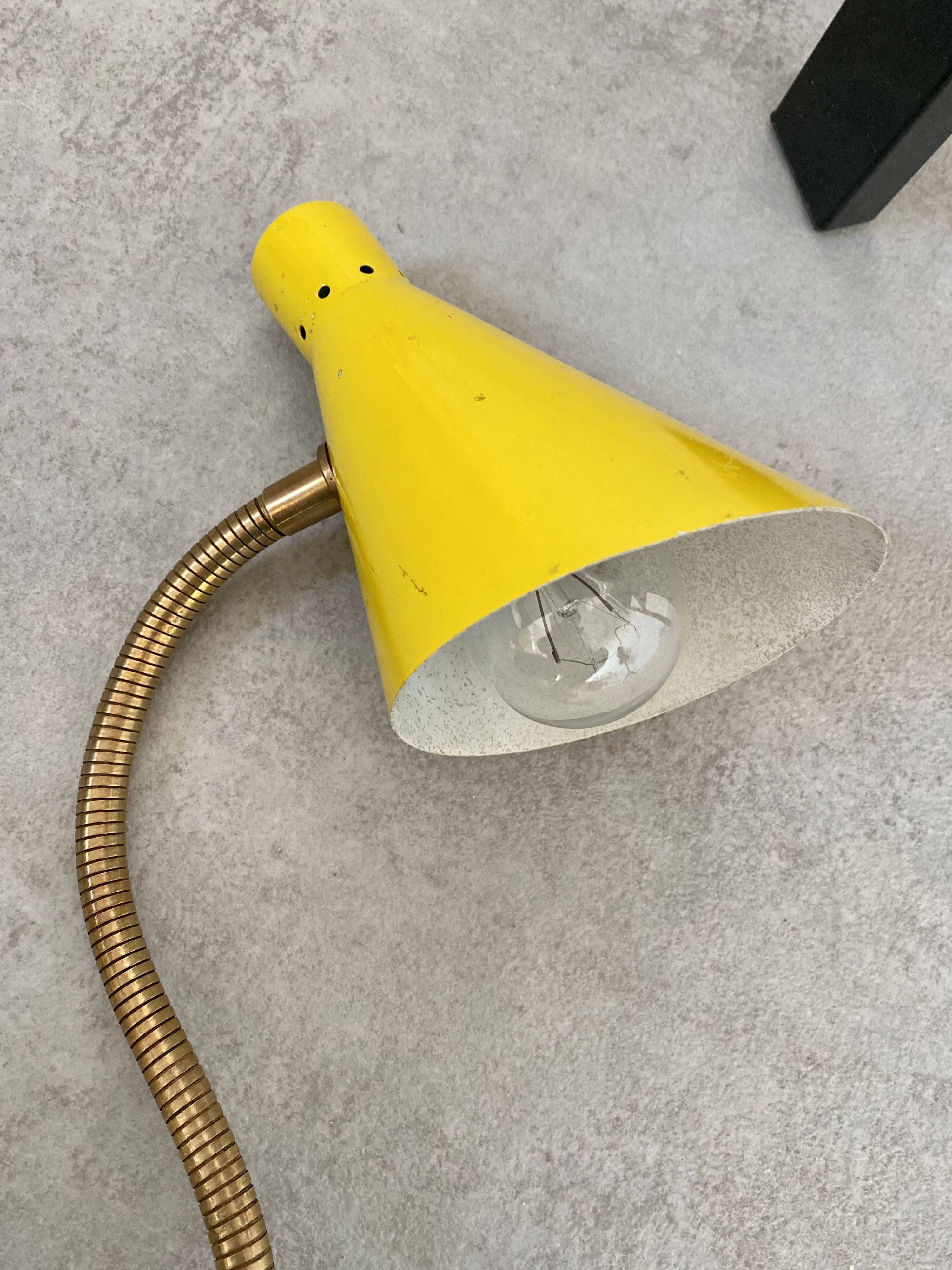 Old lamp cocotte design year 50 yellow