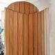Vintage wooden wavy screen by Baumann