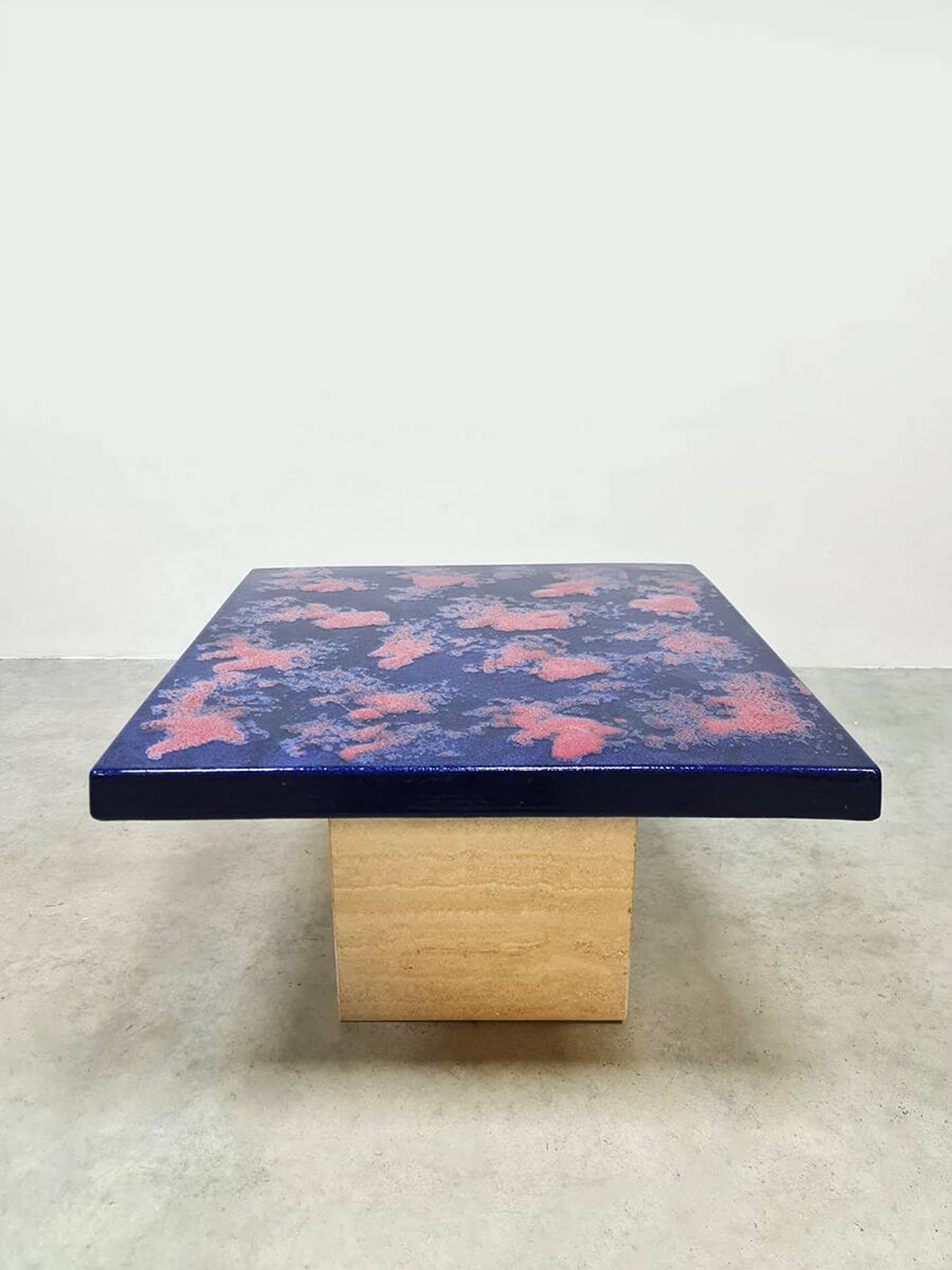 Vintage fat lava ceramic coffee table 1960s