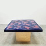 Vintage fat lava ceramic coffee table 1960s