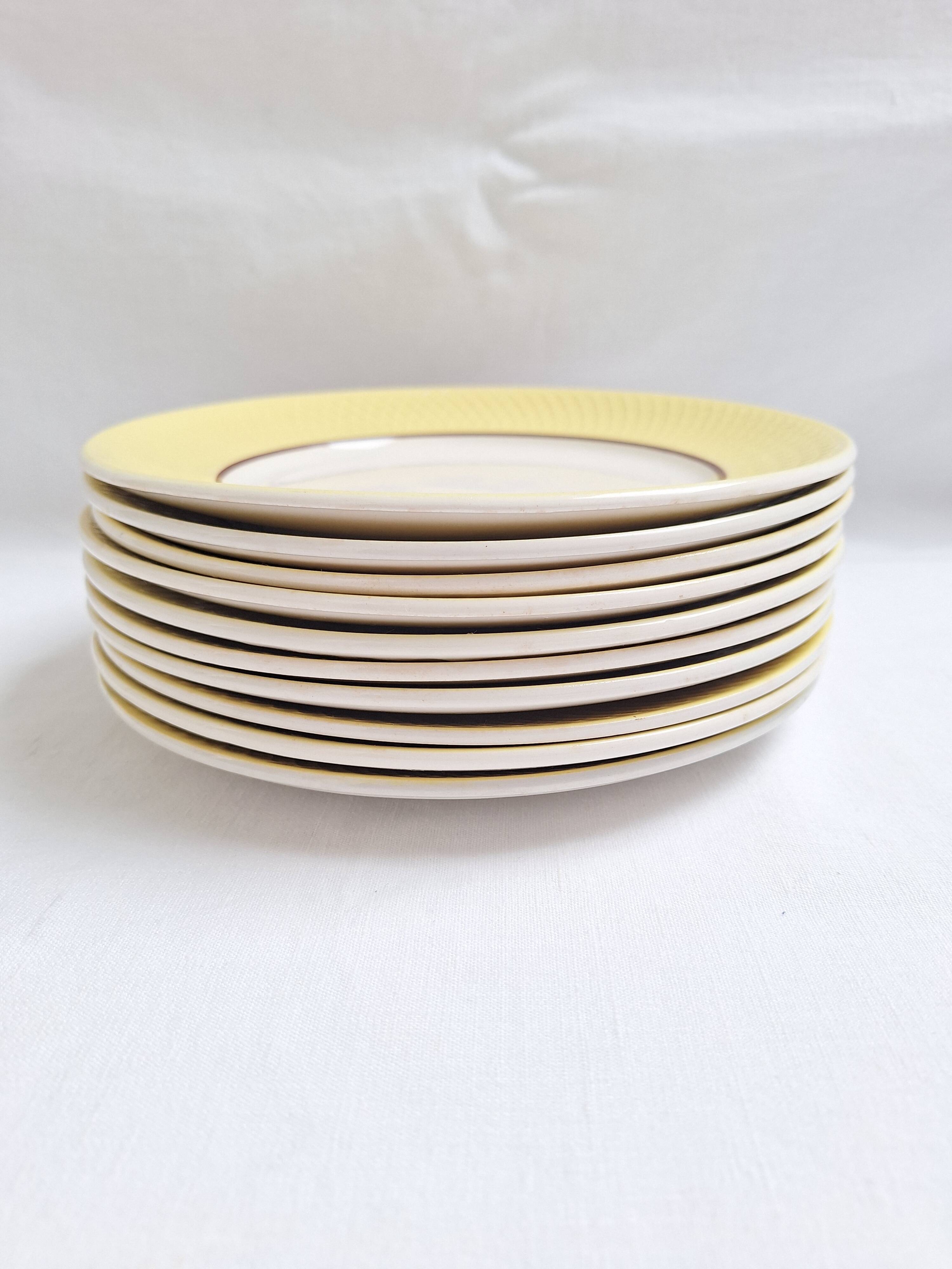 Yellow dinner plates from Moulin des Loups