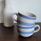 Duo of striped cups