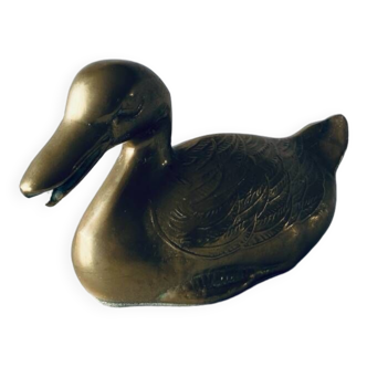 Vintage brass duck